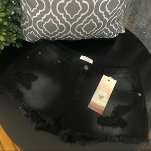 Distressed Jean Shorts